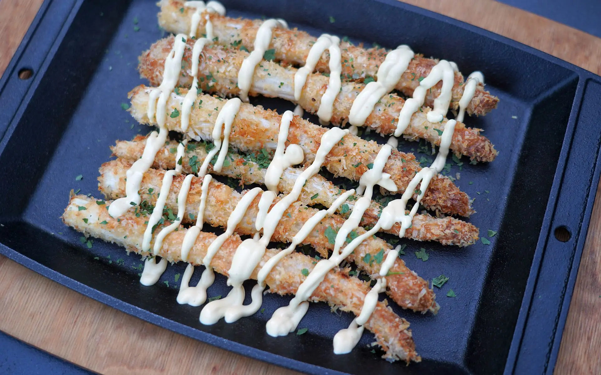 Knuspriger Panko-Parmesan-Spargel 8 knuspriger Spargel