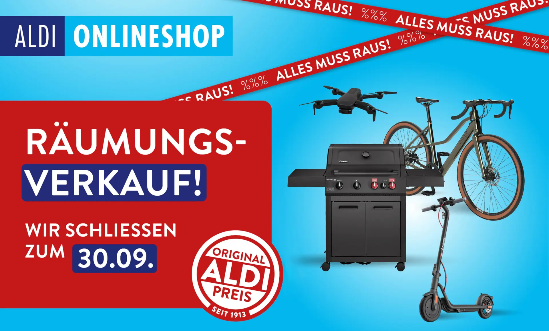 Räumungsverkauf im ALDI ONLINESHOP (bis 80% Rabatt)