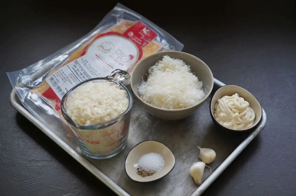 Parmesan-Hähnchen aus dem Air Fryer 3 Alle Zutaten für das Parmesan-Hähnchen auf einen Blick