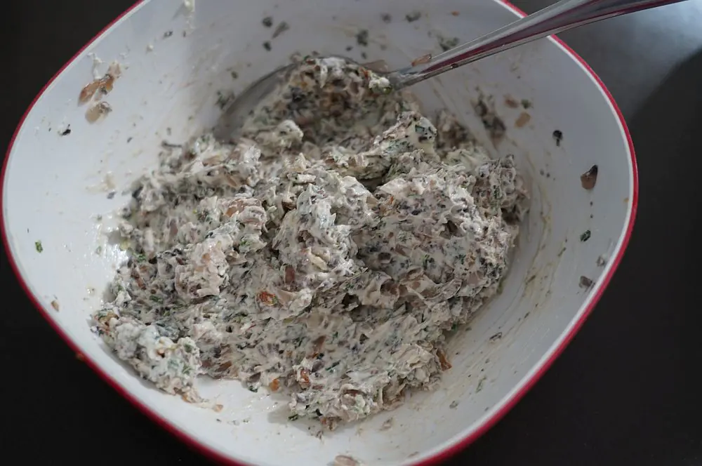 Gefülltes Schweinefilet aus der Heißluftfritteuse 5 Die Füllung für das Schweinefilet