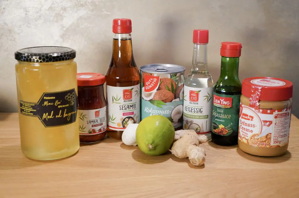 Erdnusssauce selber machen in nur 5 Minuten 1 Alle Zutaten für Erdnusssauce auf einen Blick