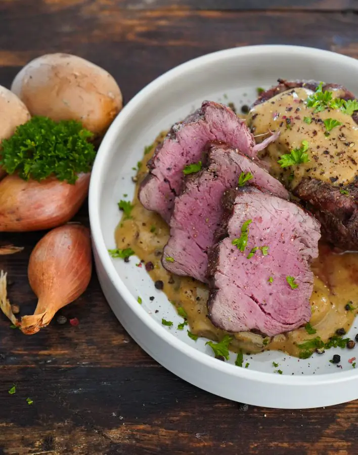 Steak Diane - Filetsteaks mit Cognac-Pilzsauce 6 Steak Diane mit cremiger Sauce