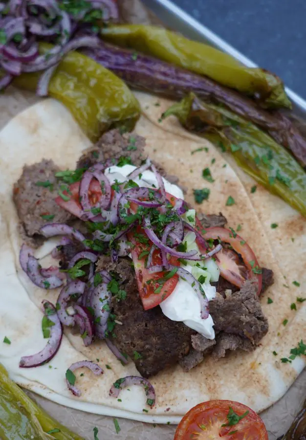 Backpapier-Döner aus der Heißluftfritteuse
