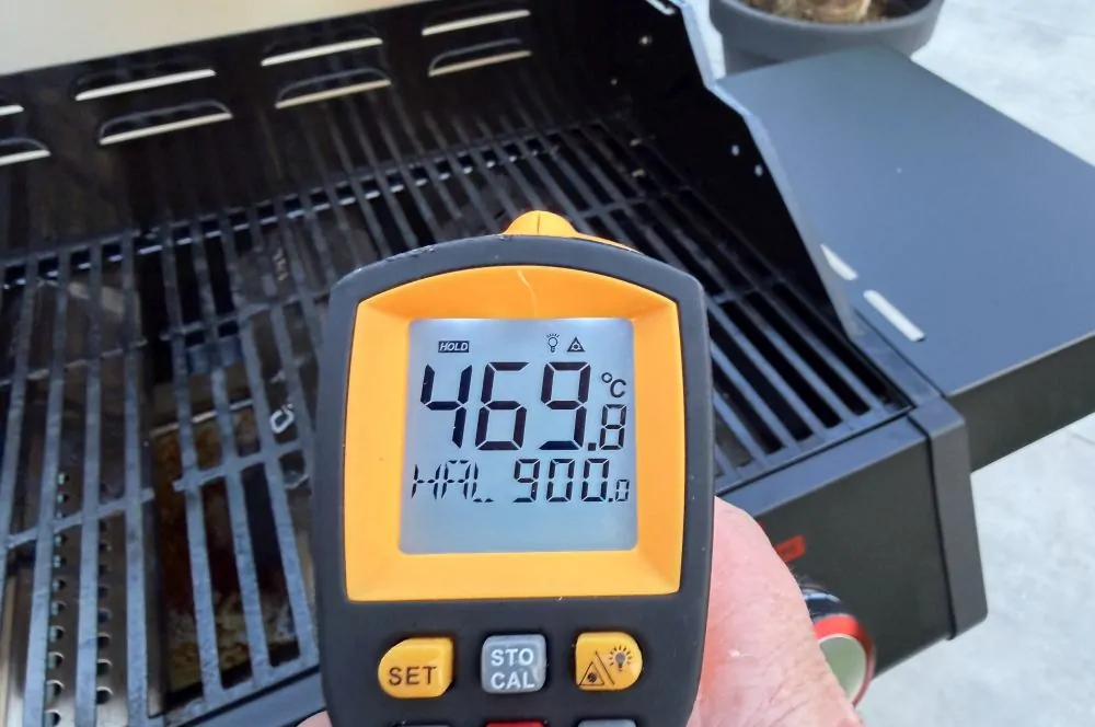 Temperaturen von bis zu 470 °C am Rost