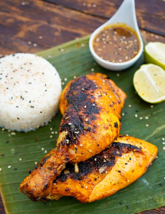 Chicken Inasal - Hähnchen auf philippinische Art 6 Chicken Inasal mit Reis