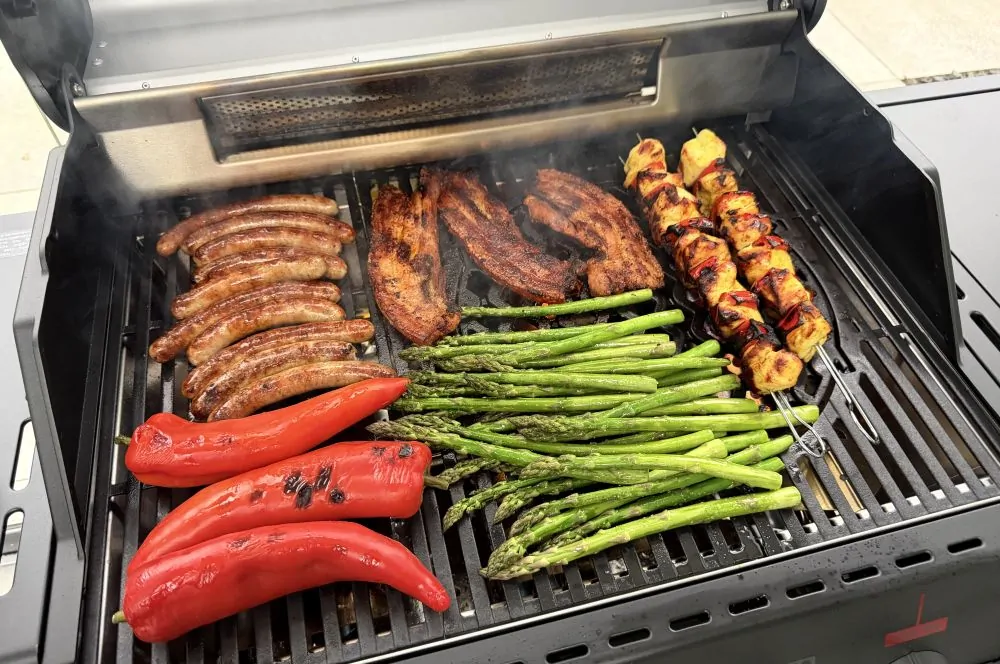 Bunte Grillplatte auf dem Enders Monroe Pro