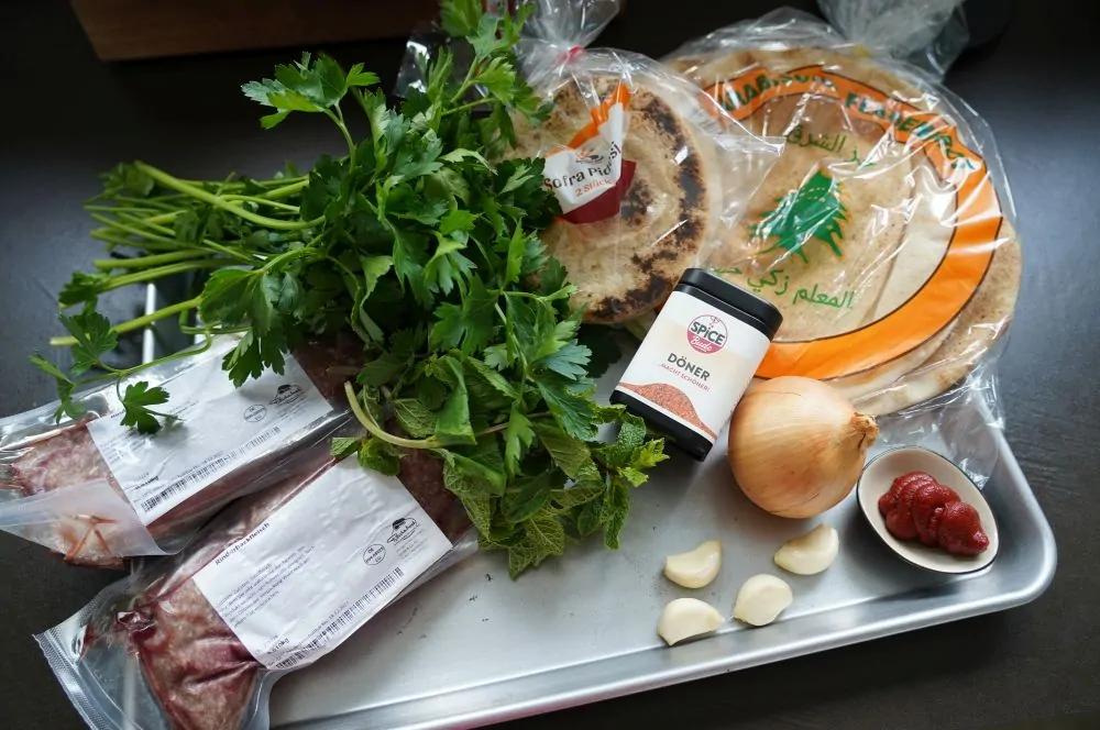 Alle Zutaten für Arayes auf einen Blick