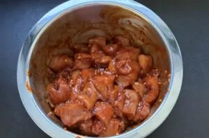 Koreanische Haehnchenspiesse 02
