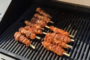 Koreanische Haehnchenspiesse 05