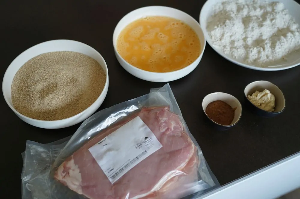 Alle Zutaten für Münchner Schnitzel auf einen Blick