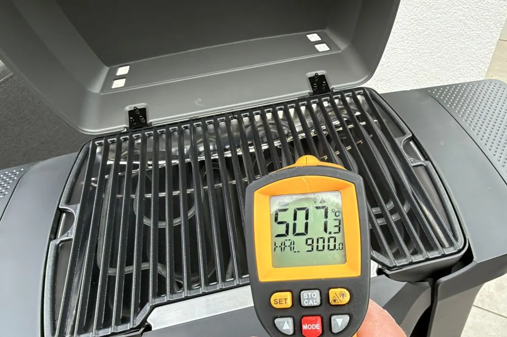 Wir haben 500 °C über der Turbo Zone gemessen